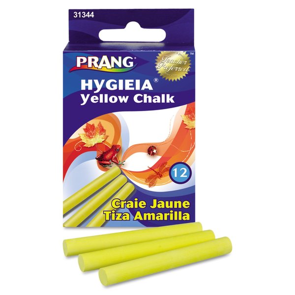 Prang Prang Dustless Chalk, Yellow, PK12 31344